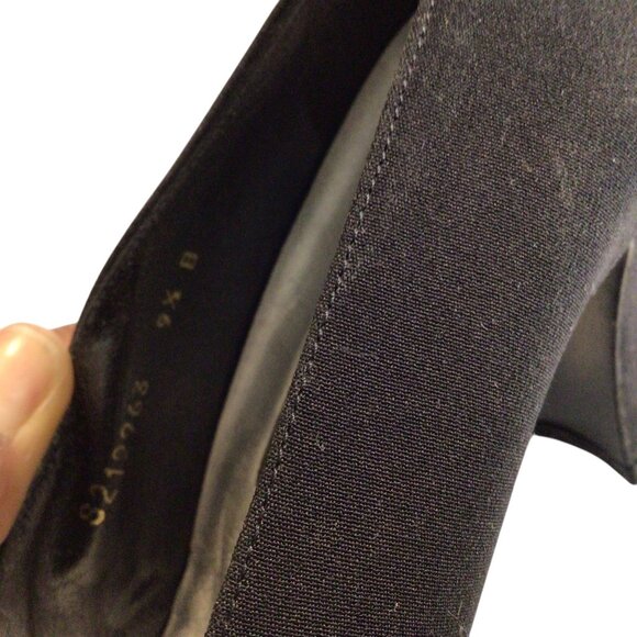 Vintage Stuart Weitzman Square Toe Fabric Court Shoes 9.5 Corpcore 3" Heel Pumps - Picture 6 of 7